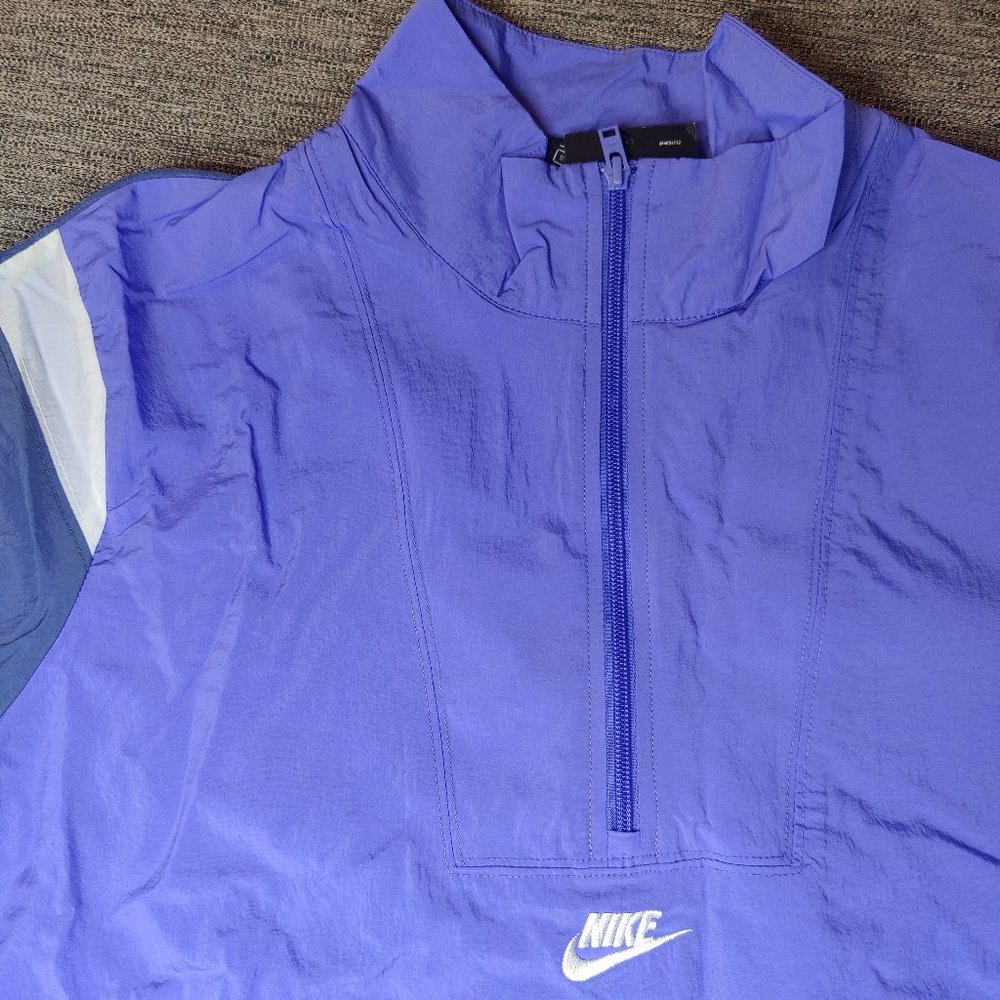 NW Women's Nike Sportswear NSW Woven Pullover Bomber Jacket DB3889 500 SIZE L